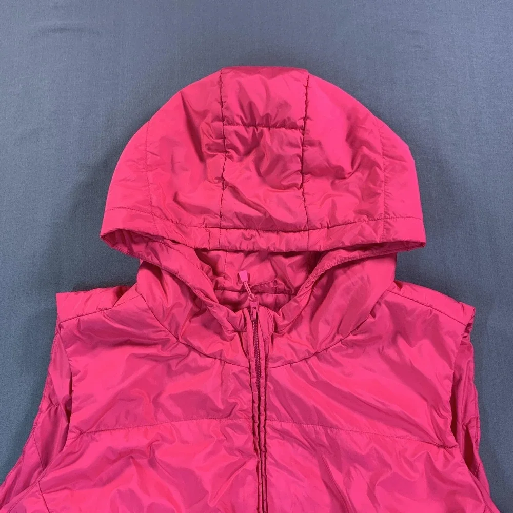 Torrid Vest Womens 4 Pink Hooded Quilted Puffer Full Zip Pockets Warm Insulated - Picture 3 of 14